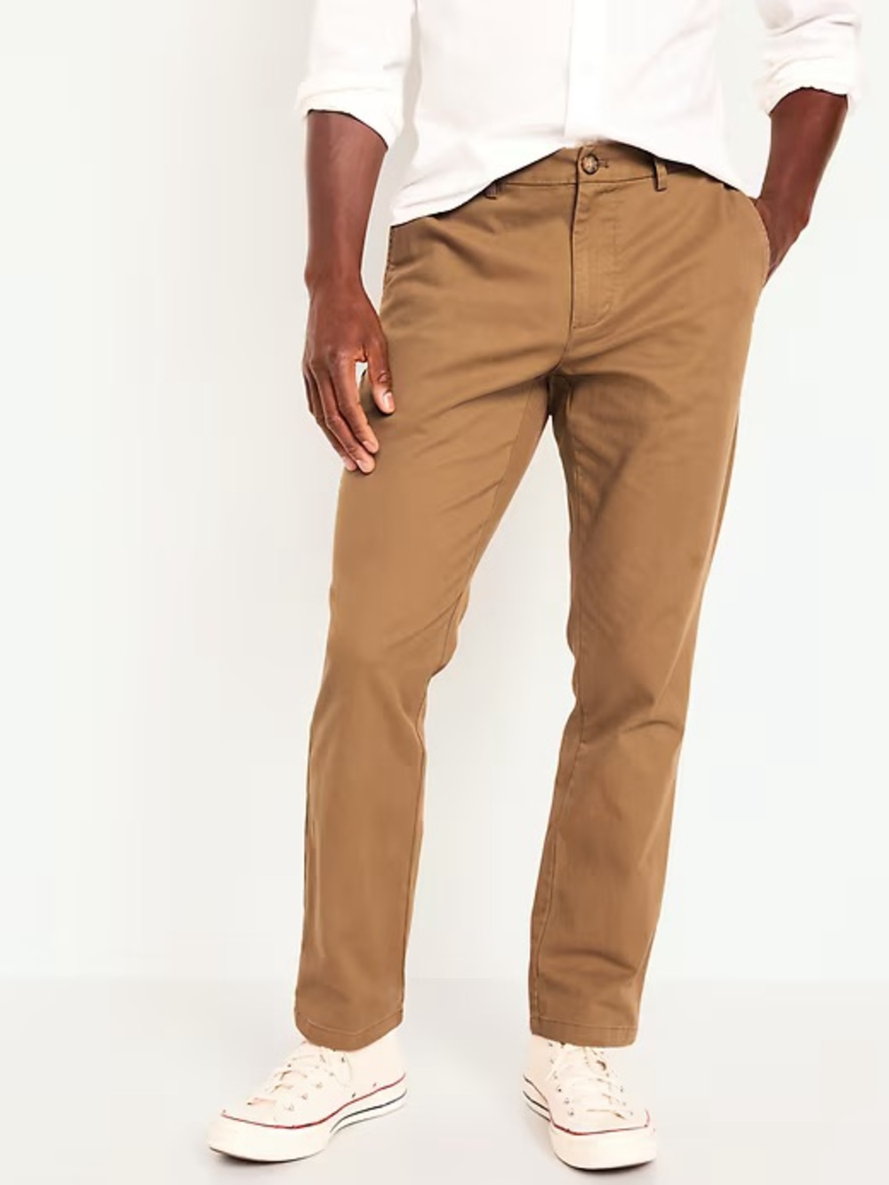 Old Navy Men's Straight Fit Chinos in Tan Brown